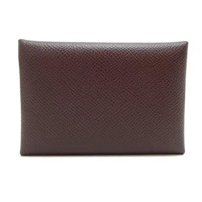 Pre-owned Hermes Brown Epsom Leather Coin Purse/coin Case ()