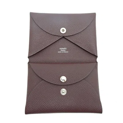 Pre-owned Hermes Brown Epsom Leather Coin Purse/coin Case ()