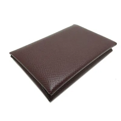 Pre-owned Hermes Brown Epsom Leather Coin Purse/coin Case ()
