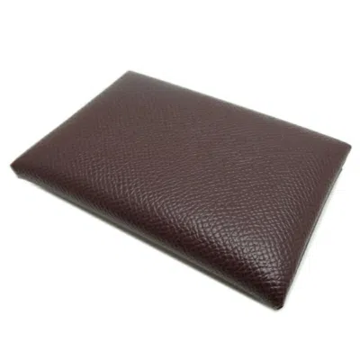 Pre-owned Hermes Brown Epsom Leather Coin Purse/coin Case ()