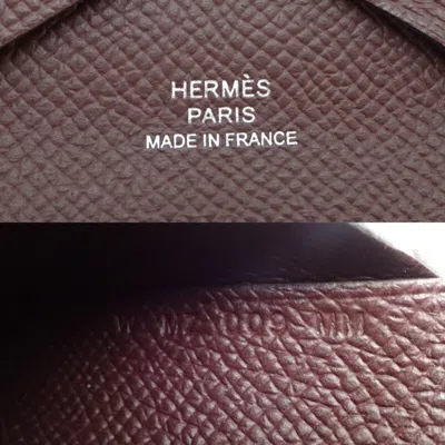 Pre-owned Hermes Brown Epsom Leather Coin Purse/coin Case ()