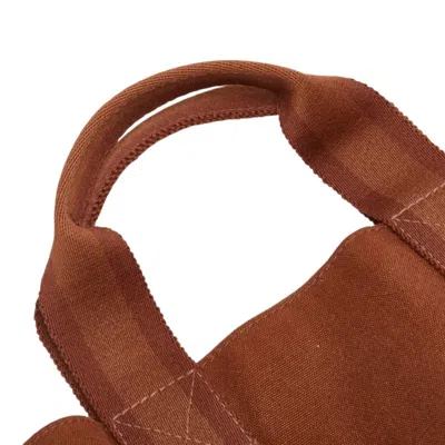 Pre-owned Hermes Brown Canvas Leather Tote Bag ()