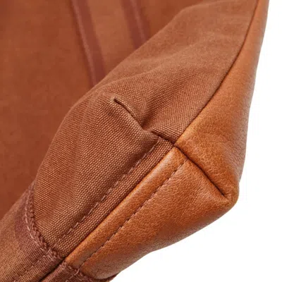 Pre-owned Hermes Brown Canvas Leather Tote Bag ()