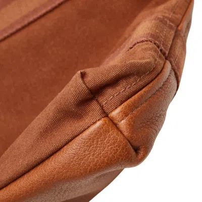 Pre-owned Hermes Brown Canvas Leather Tote Bag ()