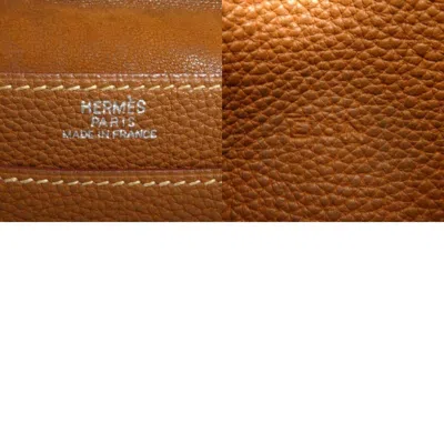 Pre-owned Hermes Brown Leather Coin Purse/coin Case ()