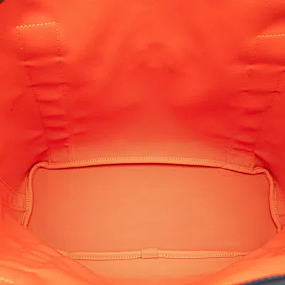 Pre-owned Hermes Brown Navy Canvas Handbag Shoulder Bag ()