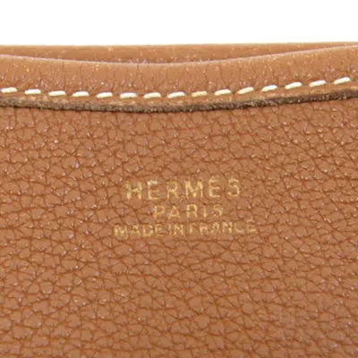 Pre-owned Hermes Brown Taurillon Clemence Leather Shoulder Bag ()