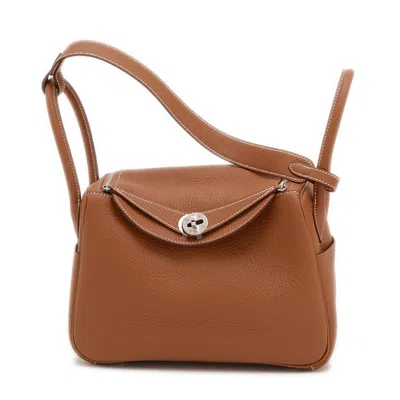 Pre-owned Hermes Brown Taurillon Clemence Leather Shoulder Bag ()