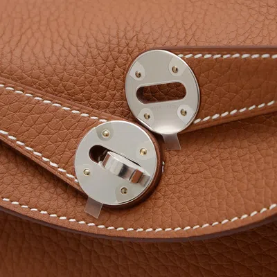 Pre-owned Hermes Brown Taurillon Clemence Leather Shoulder Bag ()