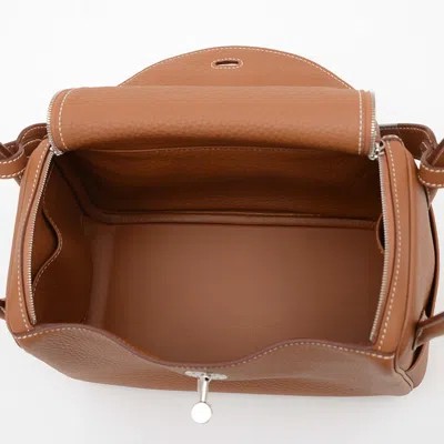 Pre-owned Hermes Brown Taurillon Clemence Leather Shoulder Bag ()