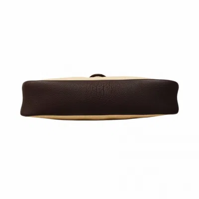Pre-owned Hermes Brown Toile H Fjord Leather Shoulder Bag ()