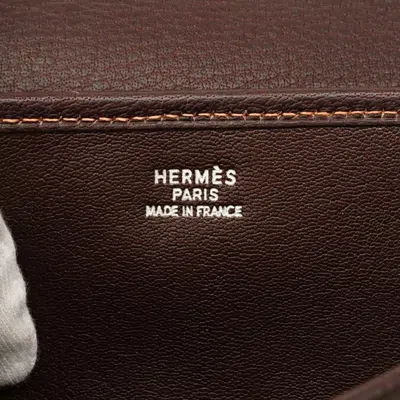 Pre-owned Hermes Brown Toile H Fjord Leather Shoulder Bag ()