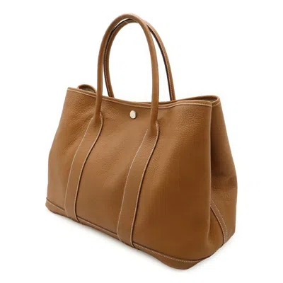 Pre-owned Hermes Camel Negonda Leather Handbag Tote Bag () In Brown
