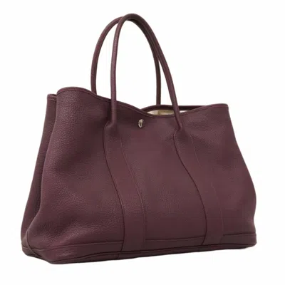 Pre-owned Hermes Cassis Negonda Leather Tote Bag () In Purple