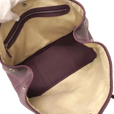 Pre-owned Hermes Cassis Negonda Leather Tote Bag () In Purple