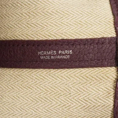 Pre-owned Hermes Cassis Negonda Leather Tote Bag () In Purple