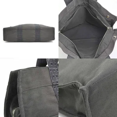 Pre-owned Hermes Dark Gray Canvas Handbag Tote Bag ()