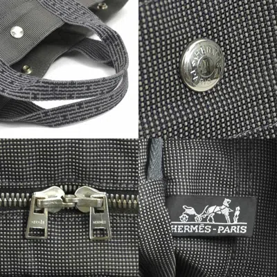 Pre-owned Hermes Dark Gray Canvas Handbag Tote Bag ()