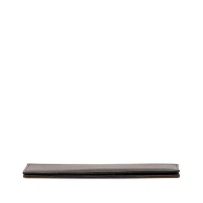 Pre-owned Hermes Dark Brown Ebene Epsom Leather Long Bill Wallet (bi-fold) ()