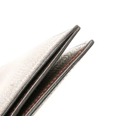Pre-owned Hermes Dark Brown Ebene Epsom Leather Long Bill Wallet (bi-fold) ()