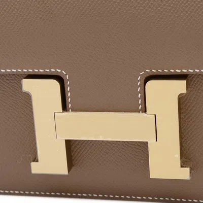 Pre-owned Hermes Etoupe Gray Epsom Leather Shoulder Bag ()
