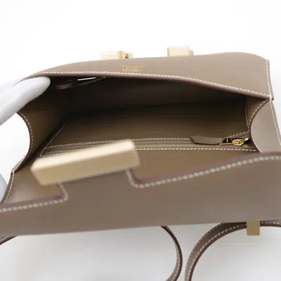 Pre-owned Hermes Etoupe Gray Epsom Leather Shoulder Bag ()