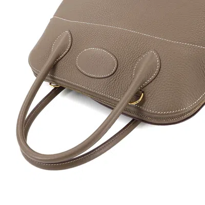 Pre-owned Hermes Etoupe Gray Taurillon Clemence Leather Handbag Shoulder Bag ()