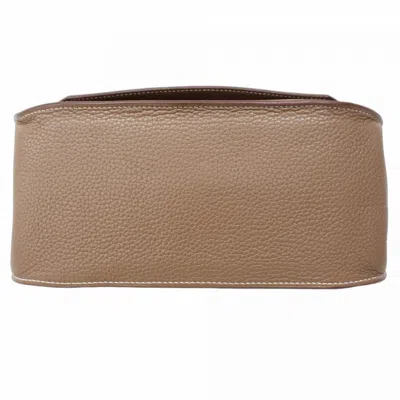 Pre-owned Hermes Etoupe Gray Taurillon Clemence Leather Shoulder Bag ()