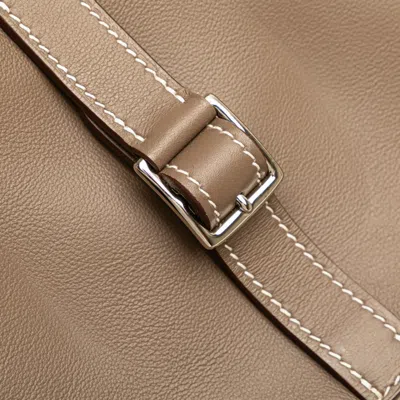 Pre-owned Hermes Etoupe Gray Swift Leather Handbag Shoulder Bag ()