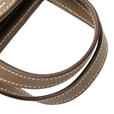 Pre-owned Hermes Etoupe Gray Swift Leather Handbag Shoulder Bag ()