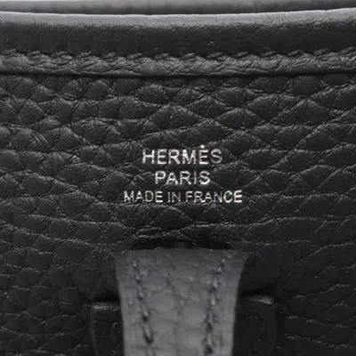 Pre-owned Hermes Evelyne Black Taurillon Clemence Leather Leather Shoulder Bag ()