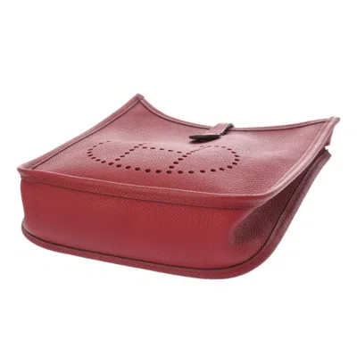 Pre-owned Hermes Evelyne Rouge Grenat Epsom Leather Shoulder Bag () In Burgundy