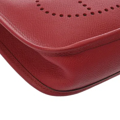 Pre-owned Hermes Evelyne Rouge Grenat Epsom Leather Shoulder Bag () In Burgundy