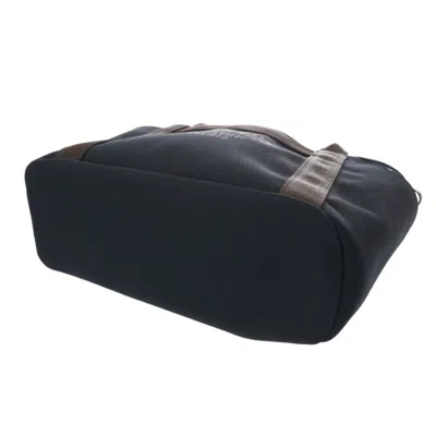 Pre-owned Hermes Feu Navy Toile Chevron Tote Bag ()