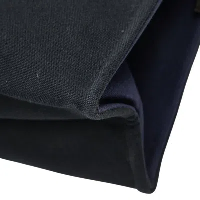 Pre-owned Hermes Fourre Tout Navy Black Canvas Clutch Bag ()