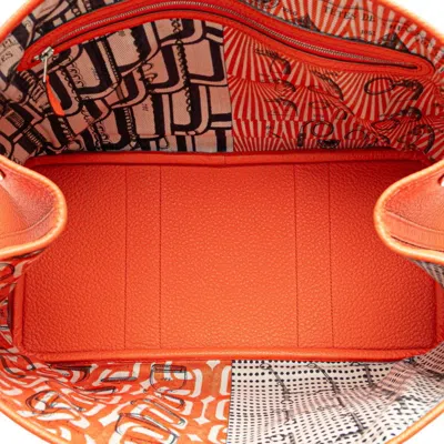Pre-owned Hermes Garden Orange Negonda Leather Handbag Tote Bag ()