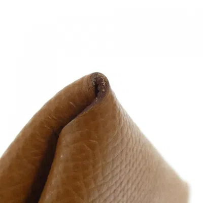 Pre-owned Hermes Gold Epsom Leather Coin Purse/coin Case ()