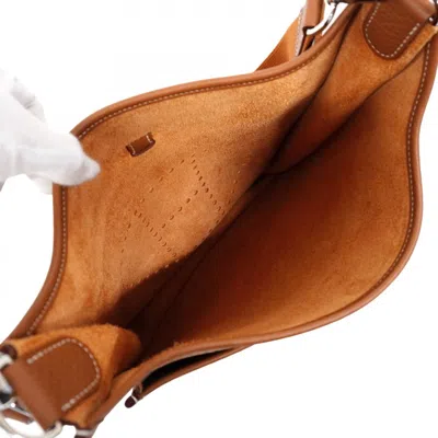 Pre-owned Hermes Gold Taurillon Clemence Leather Shoulder Bag ()