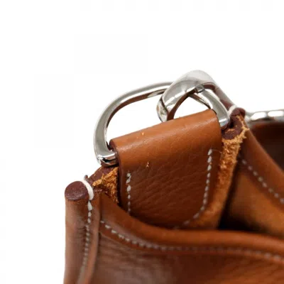 Pre-owned Hermes Gold Taurillon Clemence Leather Shoulder Bag ()