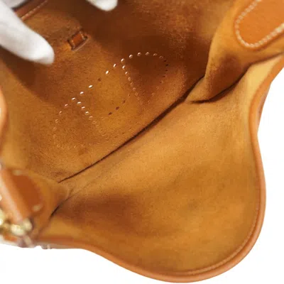 Pre-owned Hermes Gold Taurillon Clemence Leather Shoulder Bag ()