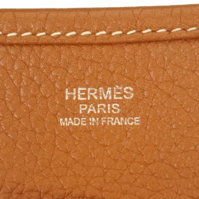 Pre-owned Hermes Gold Taurillon Clemence Leather Shoulder Bag ()
