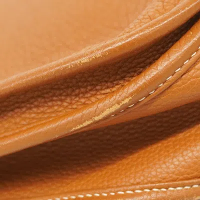 Pre-owned Hermes Gold Taurillon Clemence Leather Shoulder Bag ()