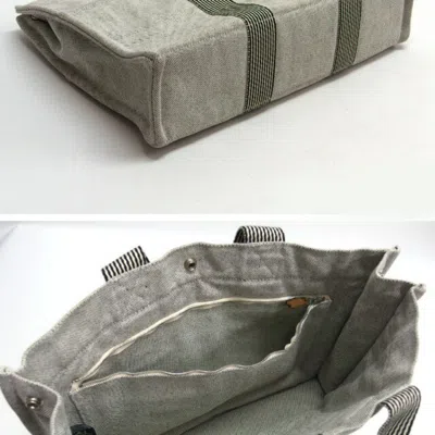 Pre-owned Hermes Gray Canvas Handbag Tote Bag ()