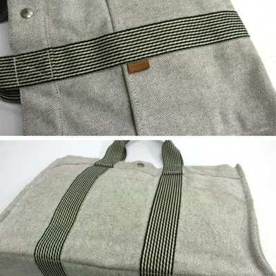 Pre-owned Hermes Gray Canvas Handbag Tote Bag ()
