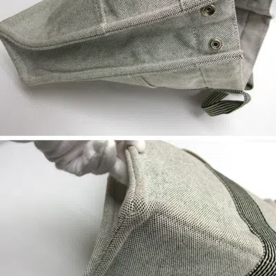 Pre-owned Hermes Gray Canvas Handbag Tote Bag ()