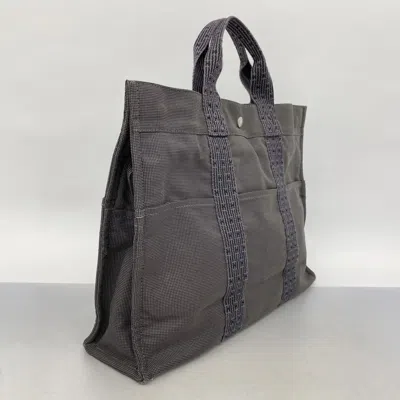 Pre-owned Hermes Gray Canvas Tote Bag ()