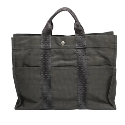Pre-owned Hermes Gray Canvas Tote Bag ()