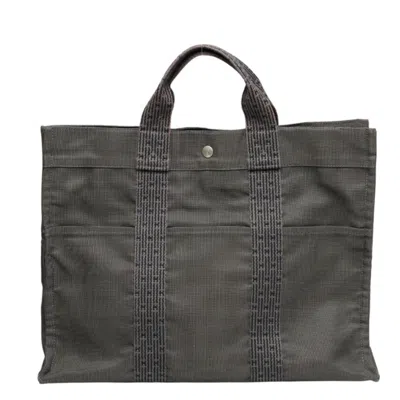 Pre-owned Hermes Gray Canvas Tote Bag ()