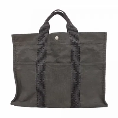 Pre-owned Hermes Gray Canvas Tote Bag ()