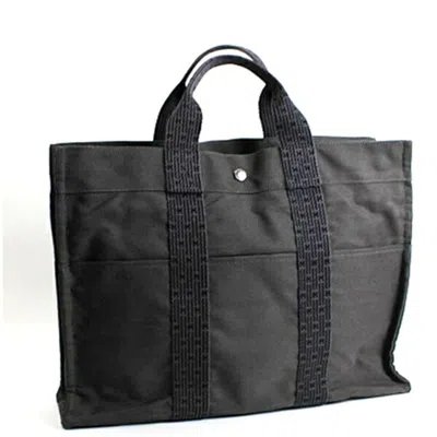 Pre-owned Hermes Gray Canvas Tote Bag ()